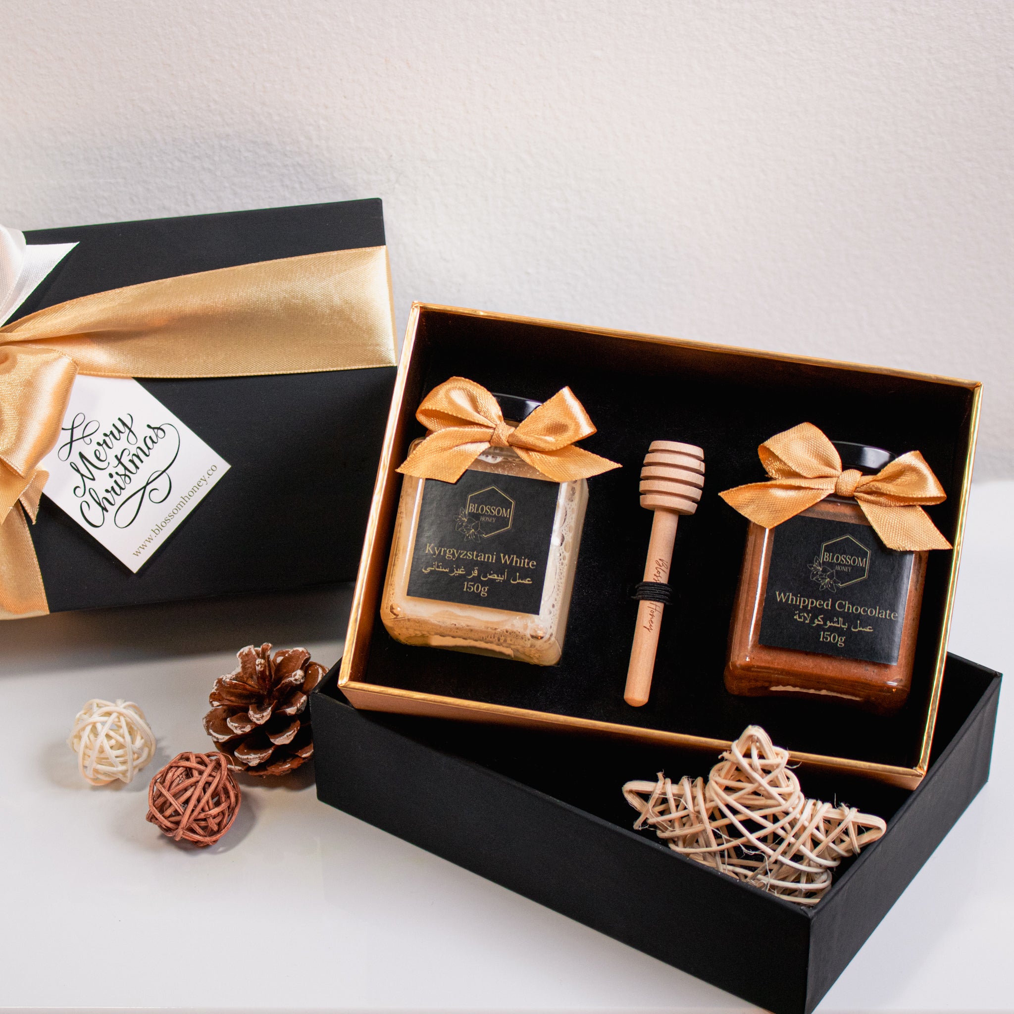 White & Chocolate Honey Gift Box Blossom Honey UAE