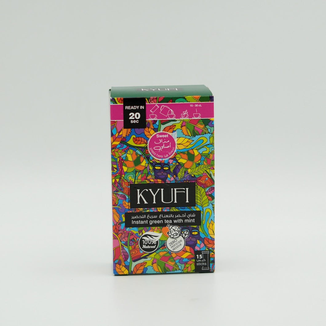 KYUFI Instant Green Tea with Mint and Sugar