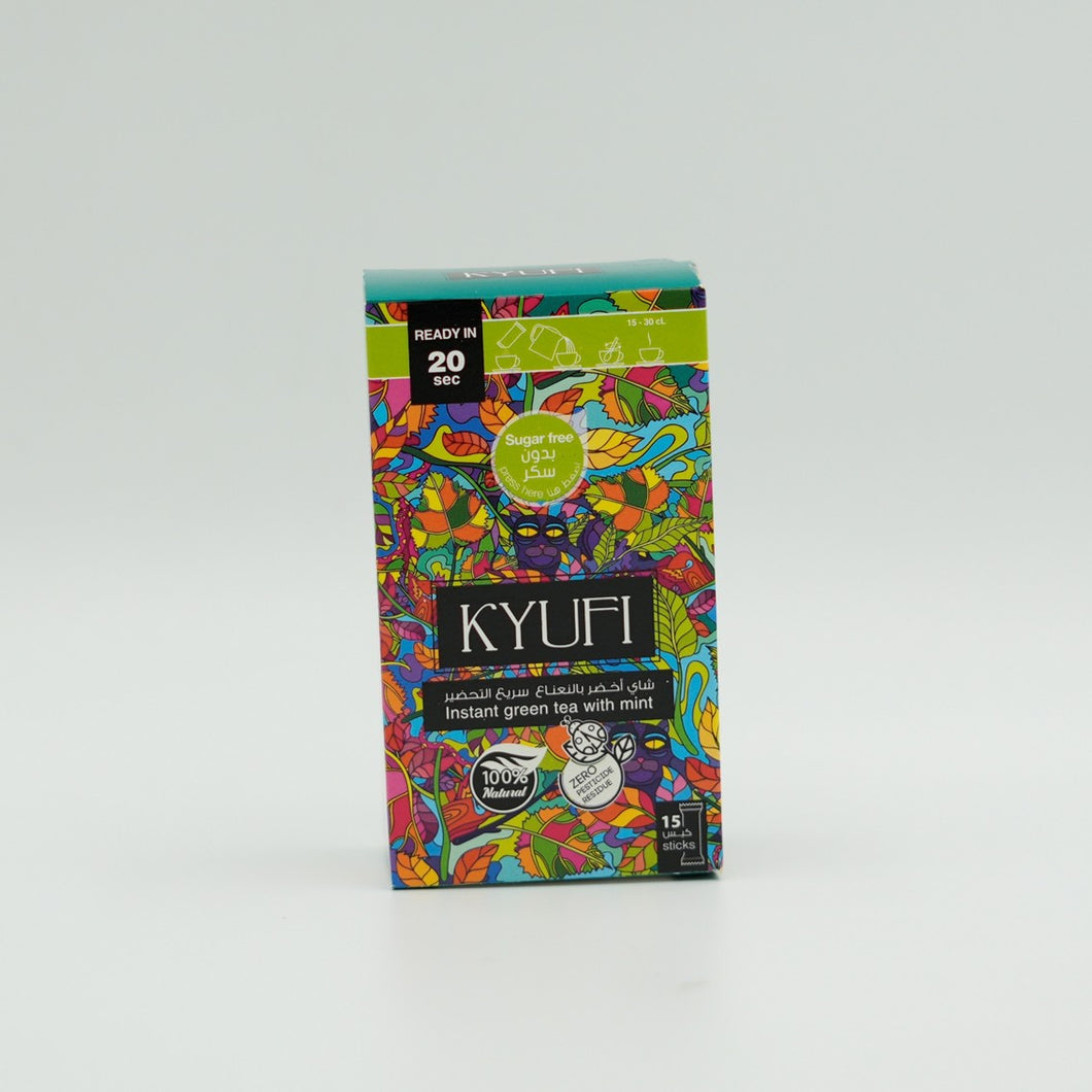 KYUFI Instant Green Tea with Mint - SUGAR FREE